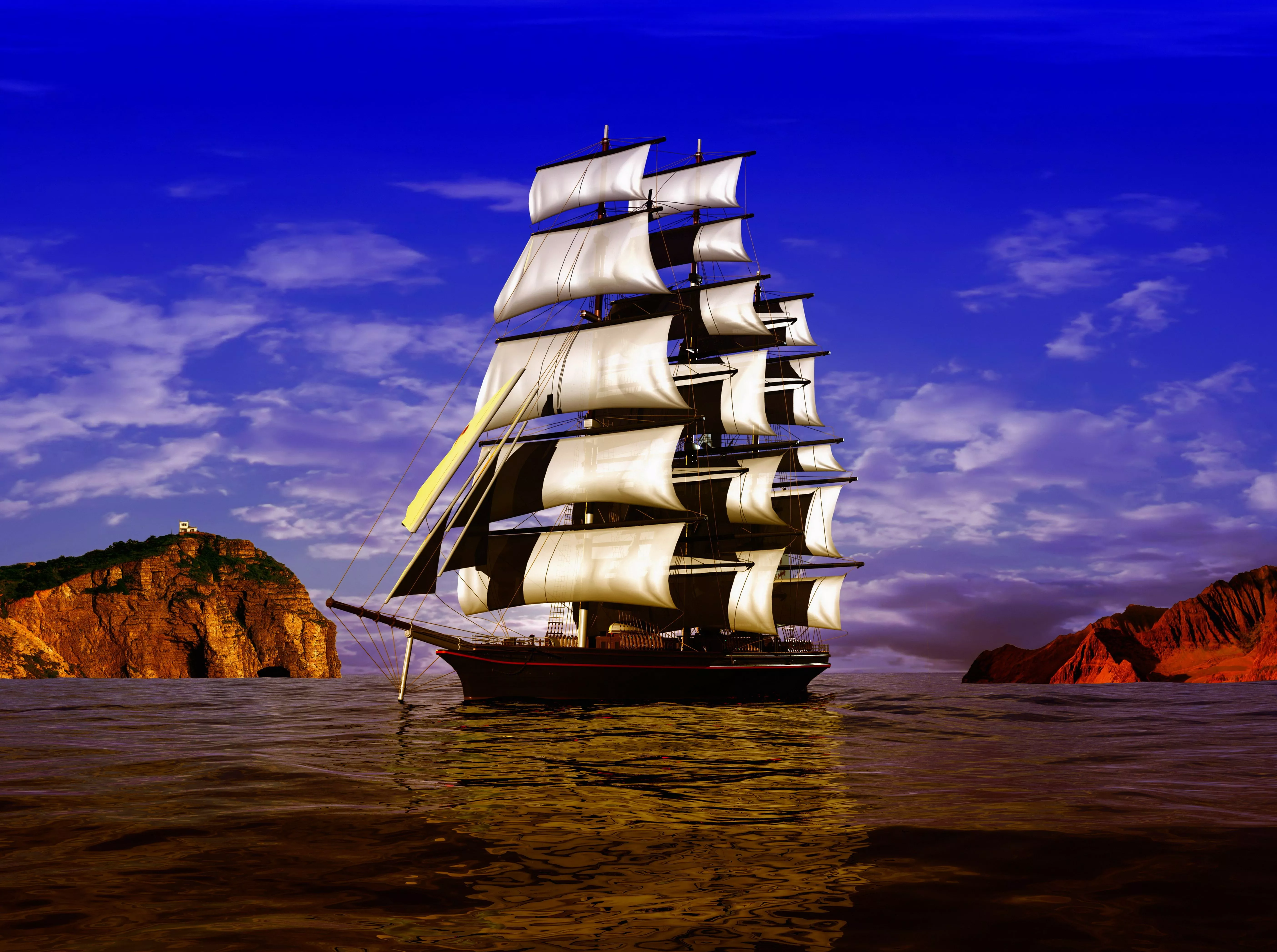 Desktop Wallpaper 3D Graphics ship