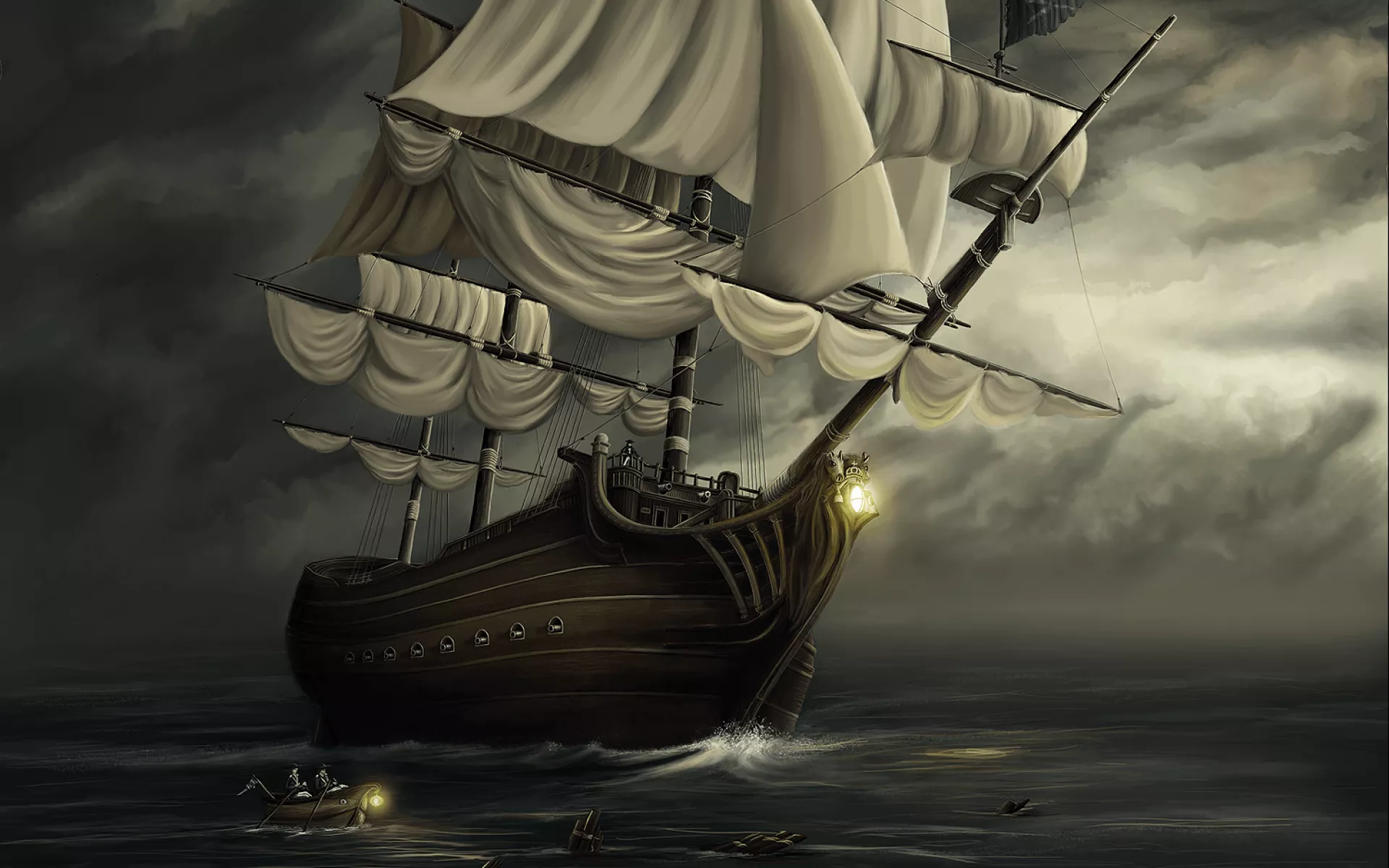 Download Fantasy Ship HD Wallpaper