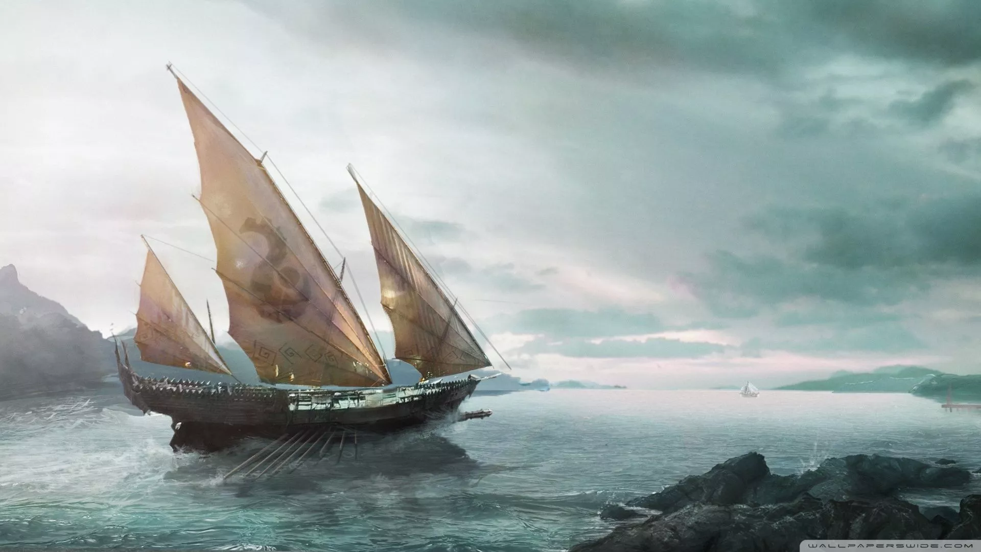 Fantasy Ship Ultra HD Wallpaper for 4K