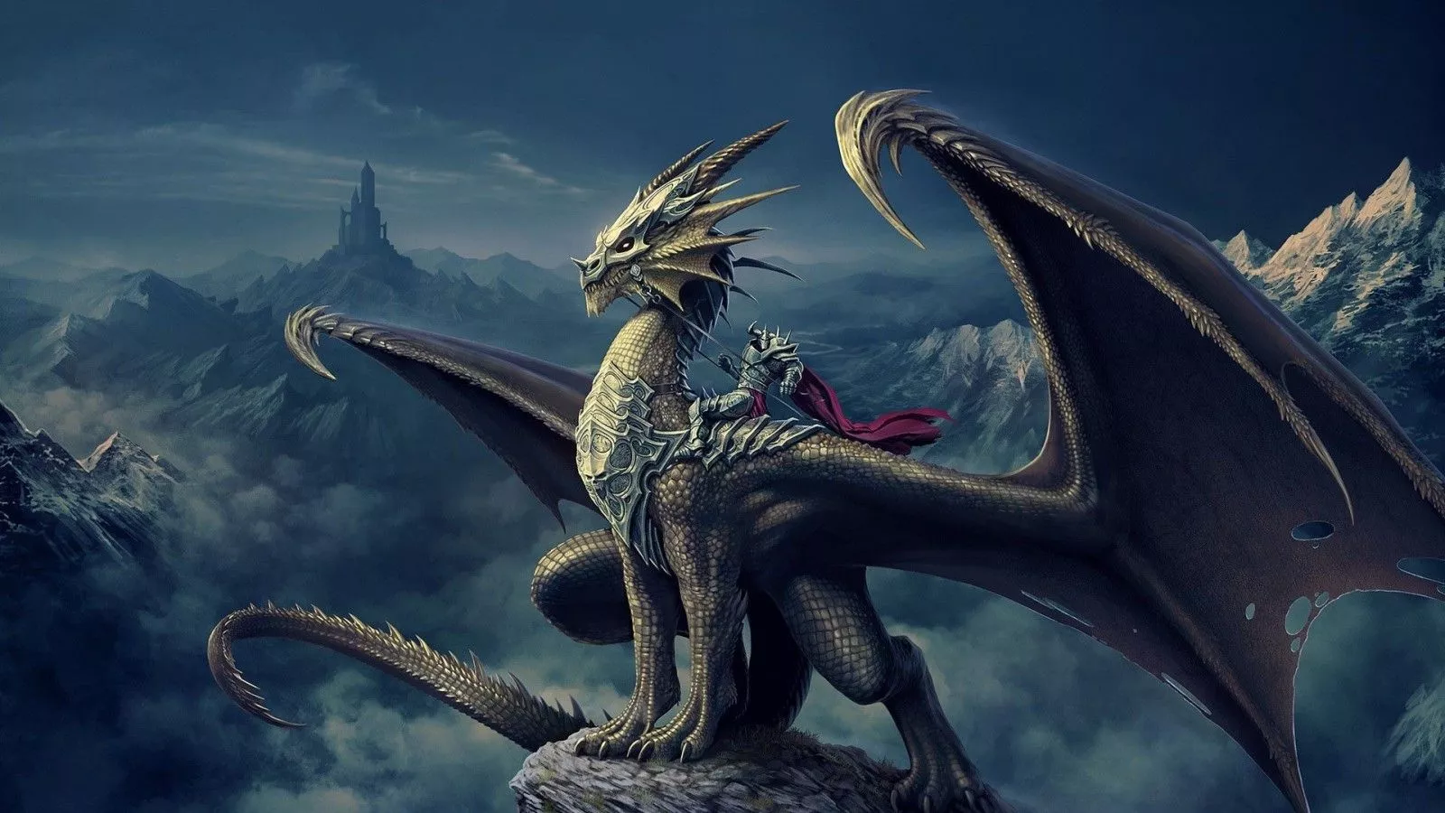 Dragon With Soldier Fantasy HD Dragon