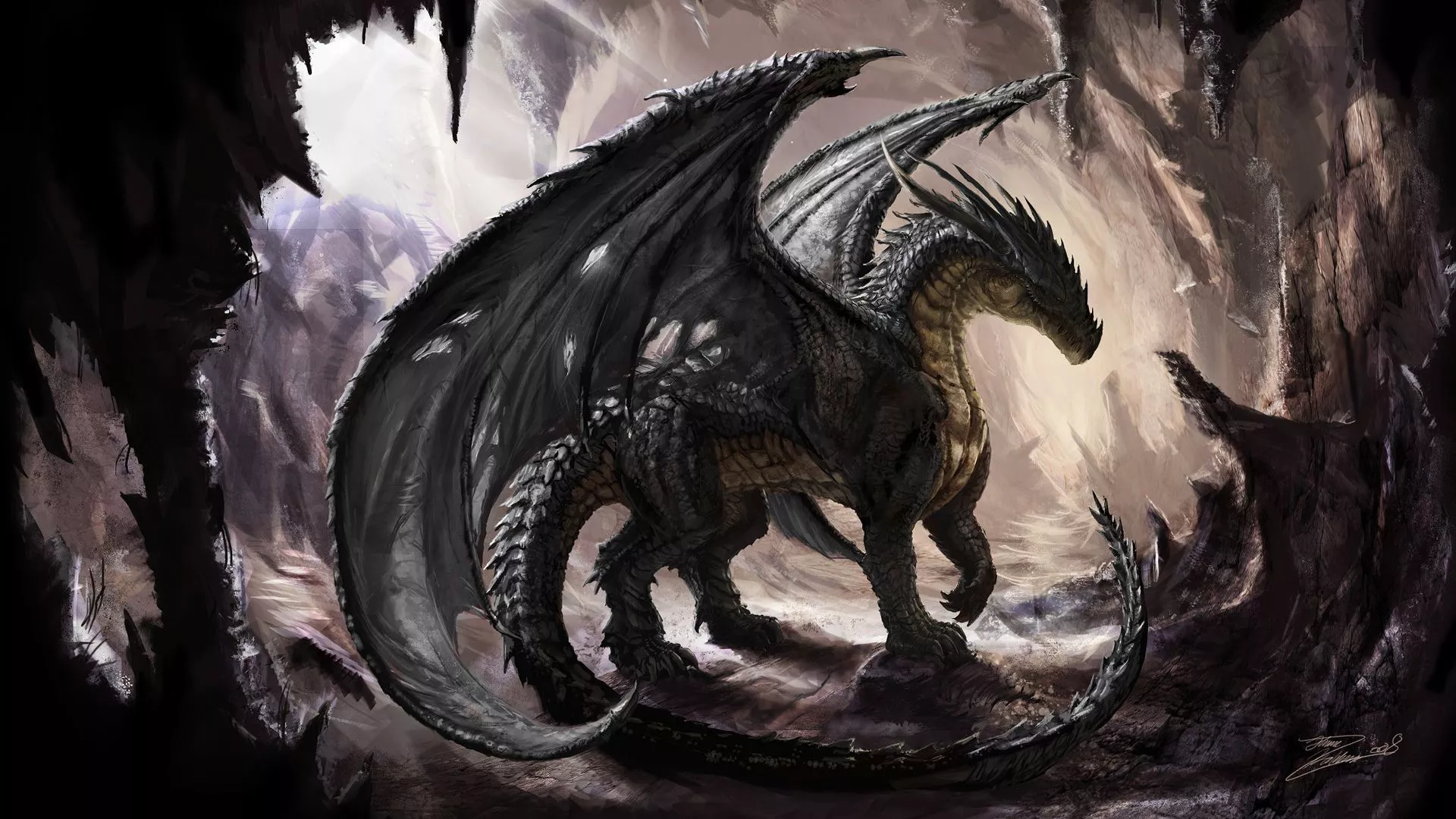 Majestic Dragon Fantasy HD Wallpaper