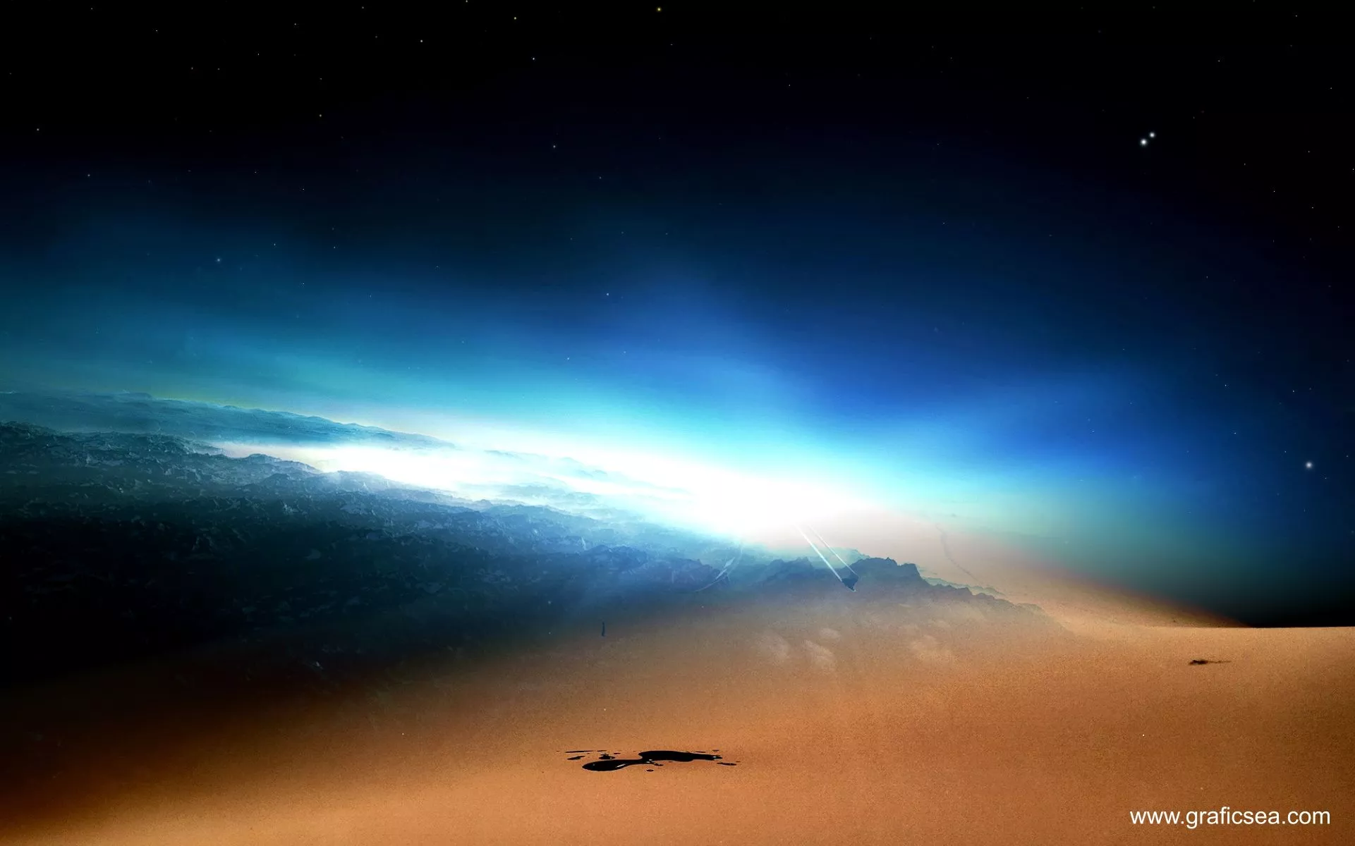 Desert Night Background Natural Full HD