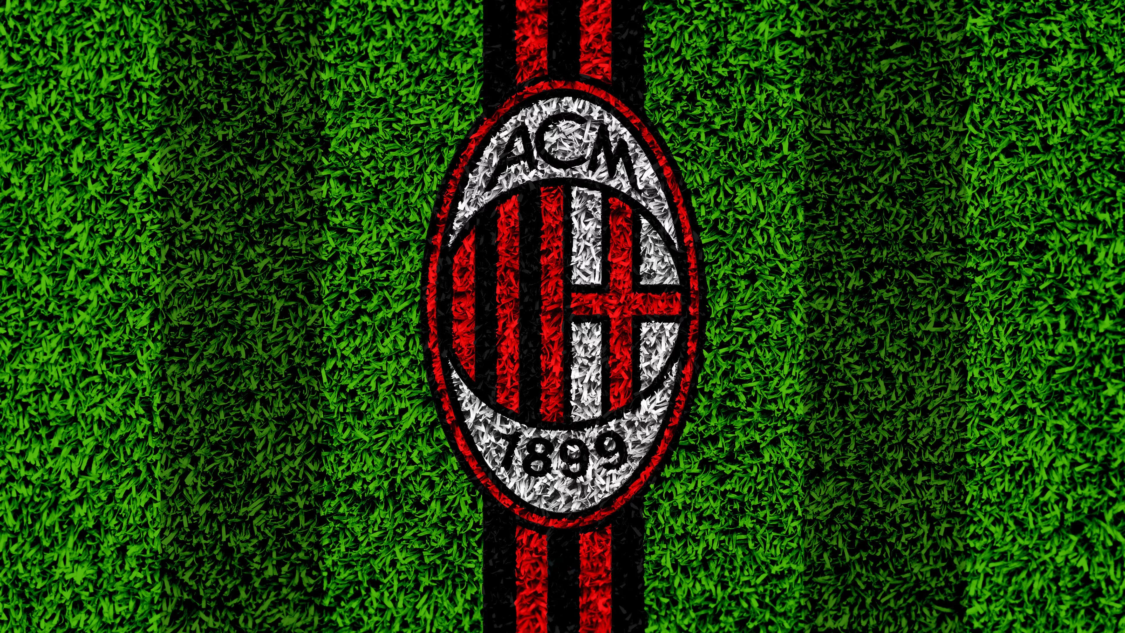 AC Milan Wallpaper 4K, Green background