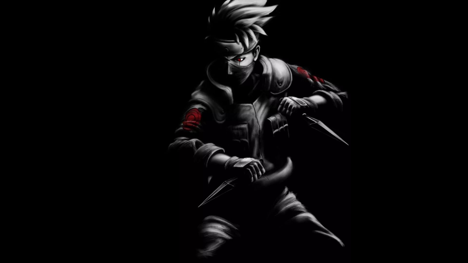 Character Kakashi Hatake on a black
