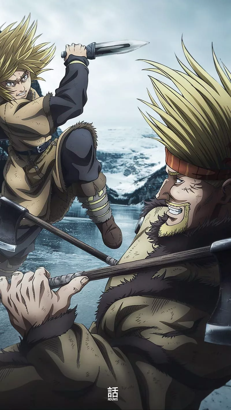 Vinland saga, vikings, manga, thorkell, thorffin, anime, HD phone wallpaper