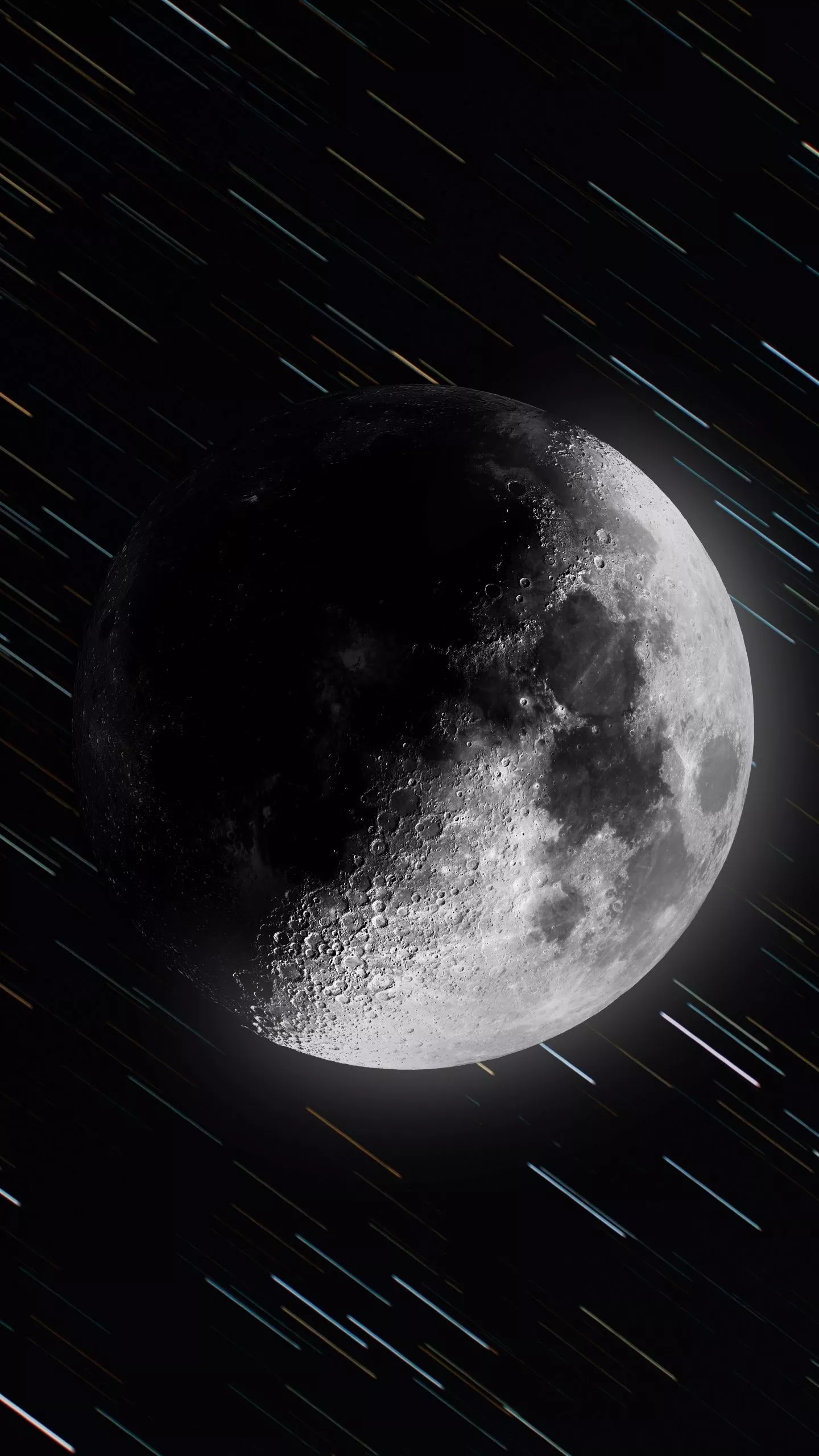 Moon Wallpaper 4K, Monochrome, Dark