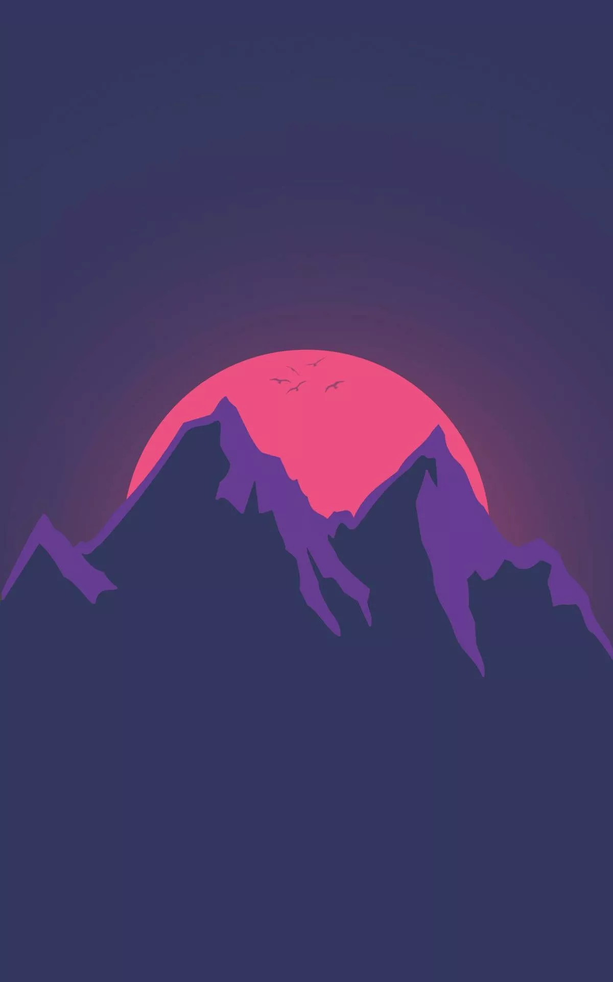 Mountain And Moon Art Smartphone