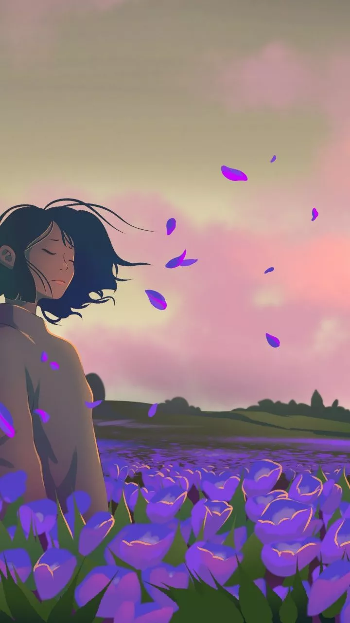 Lofi girl Wallpaper 4K, Lavender fields, 5K