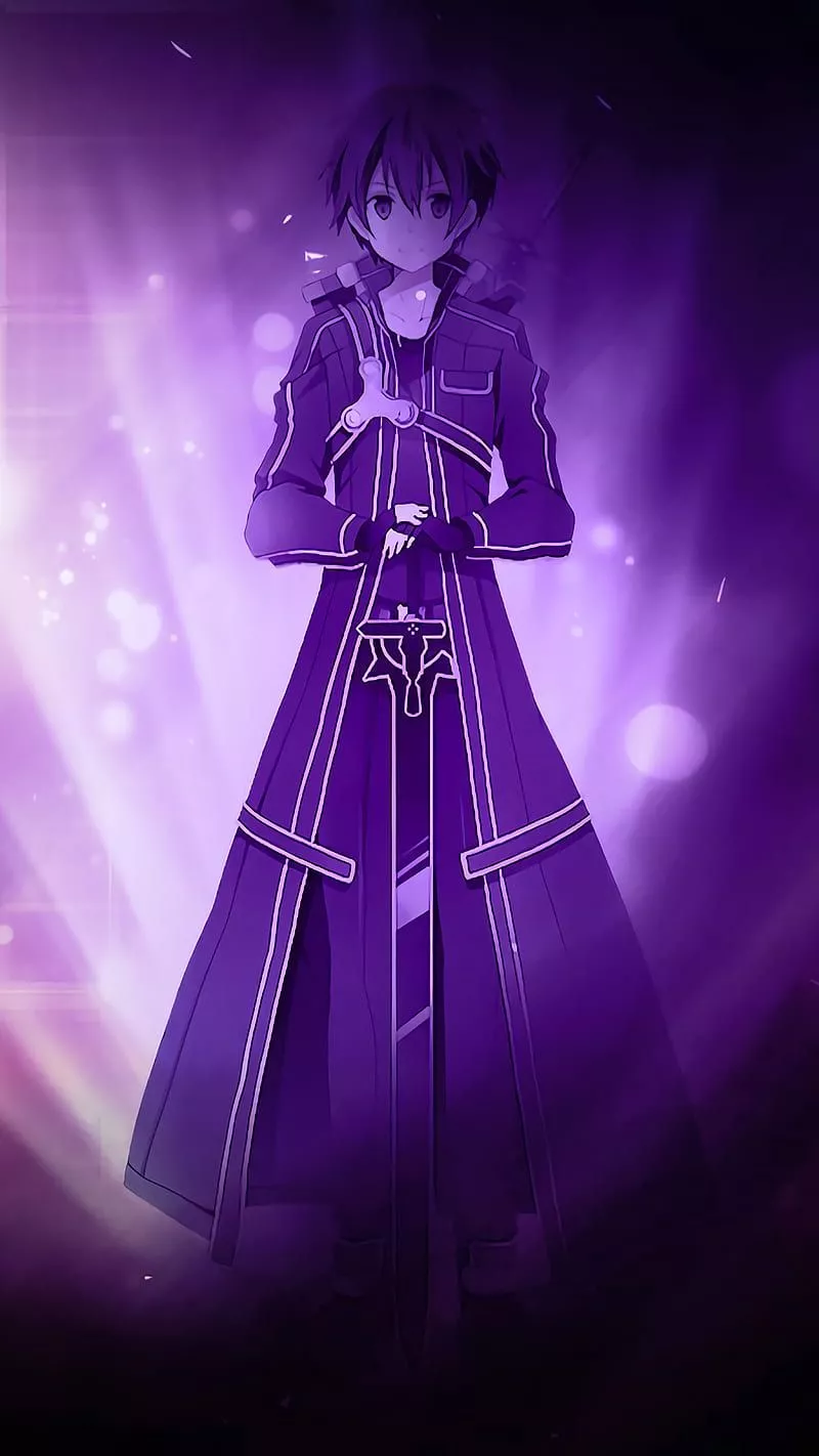 Kirito, anime, fighting, HD phone