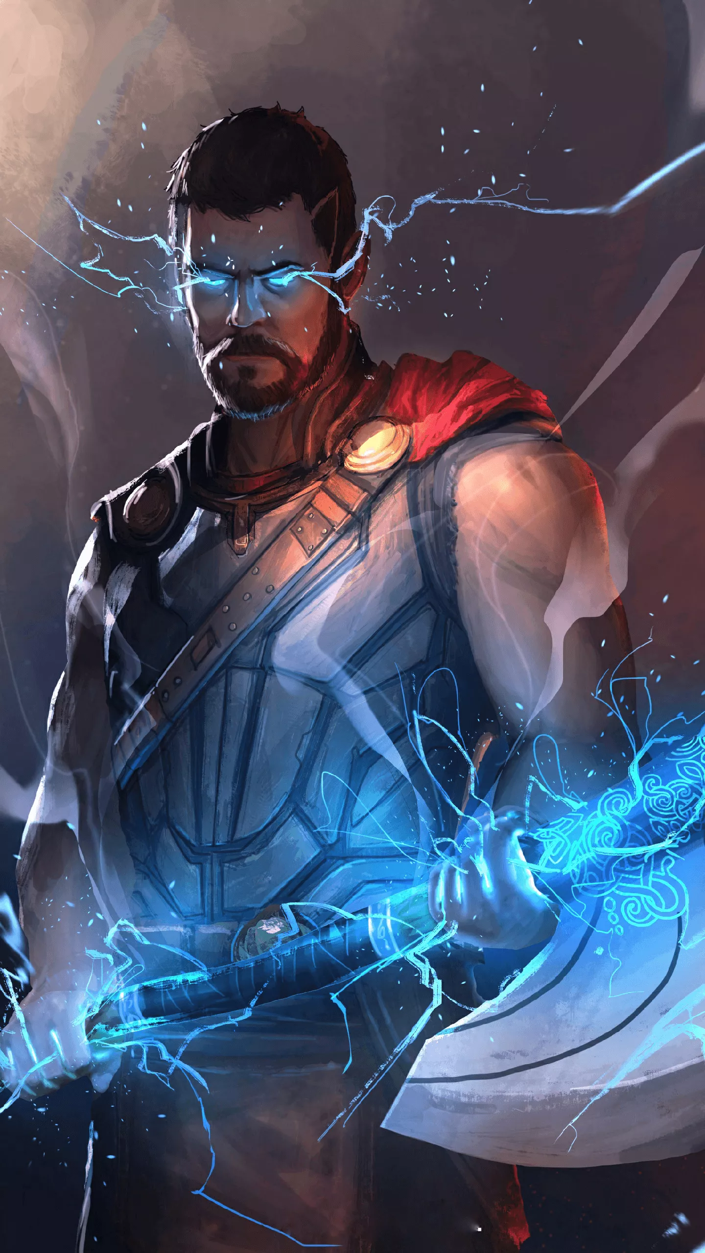 Ragnarok Comic Thor Phone Wallpaper