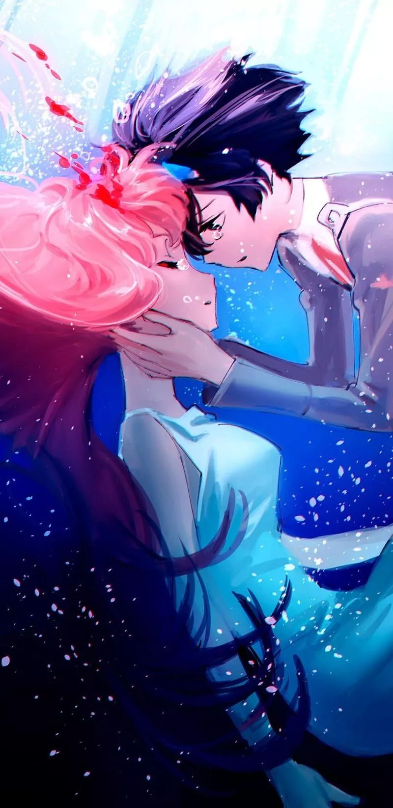 Hiro and 02, 02, anime, darling