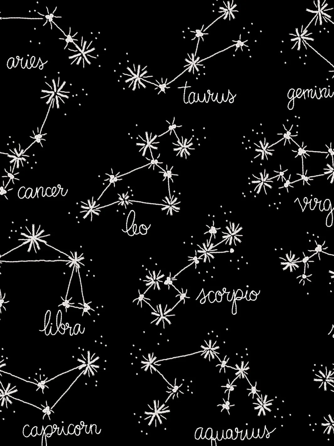 Zodiac' Wallpaper by Lingua Franca- Black
