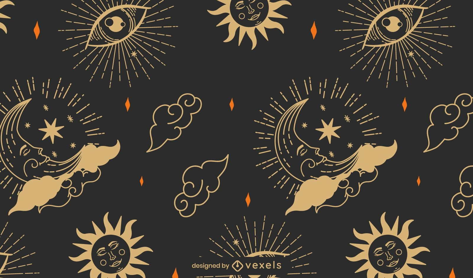 Mystical Astrology Pattern Design