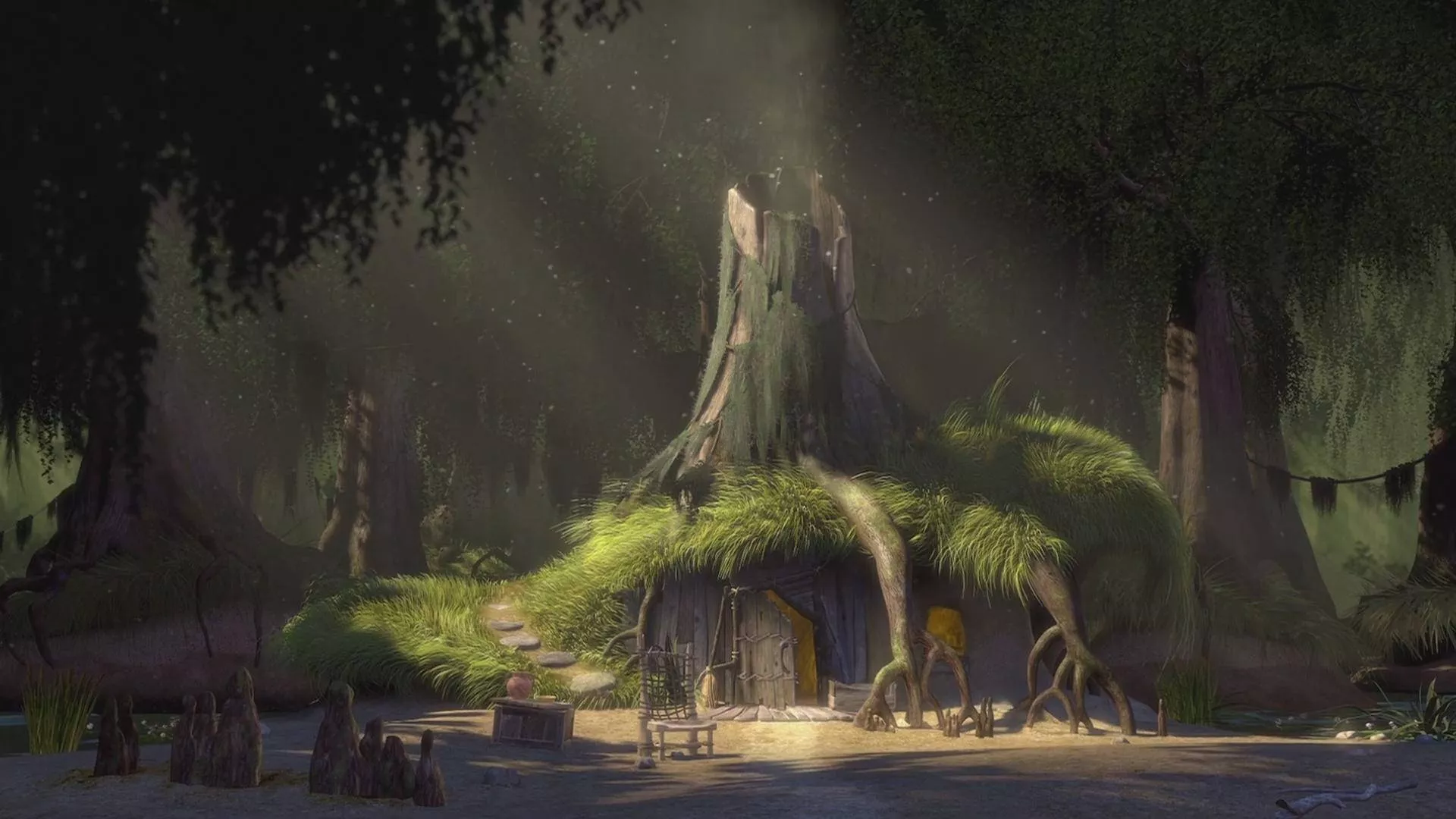 Shrek's Swamp House Wallpaper
