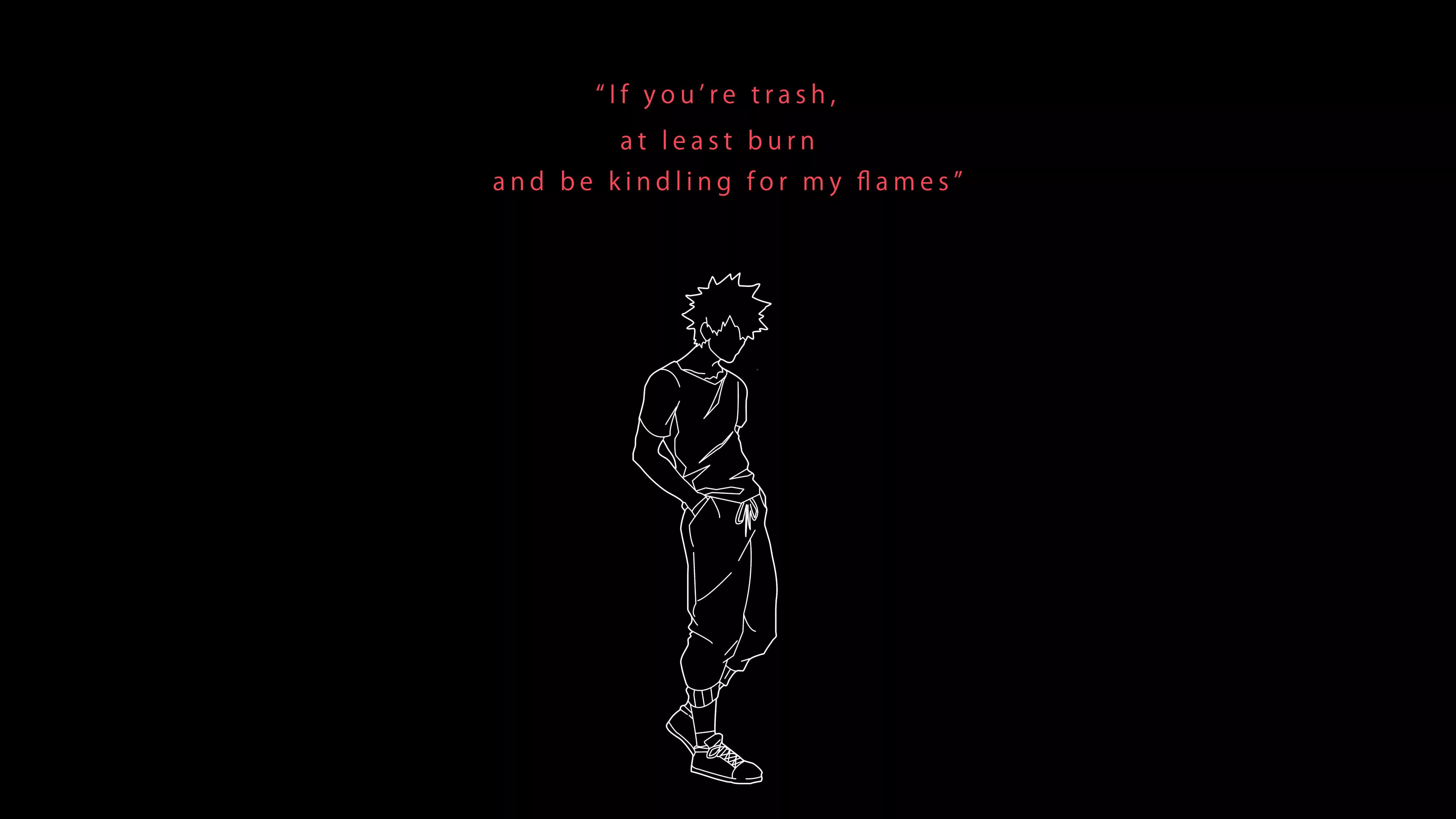 Dabi quotes Wallpaper 4K, Minimalist