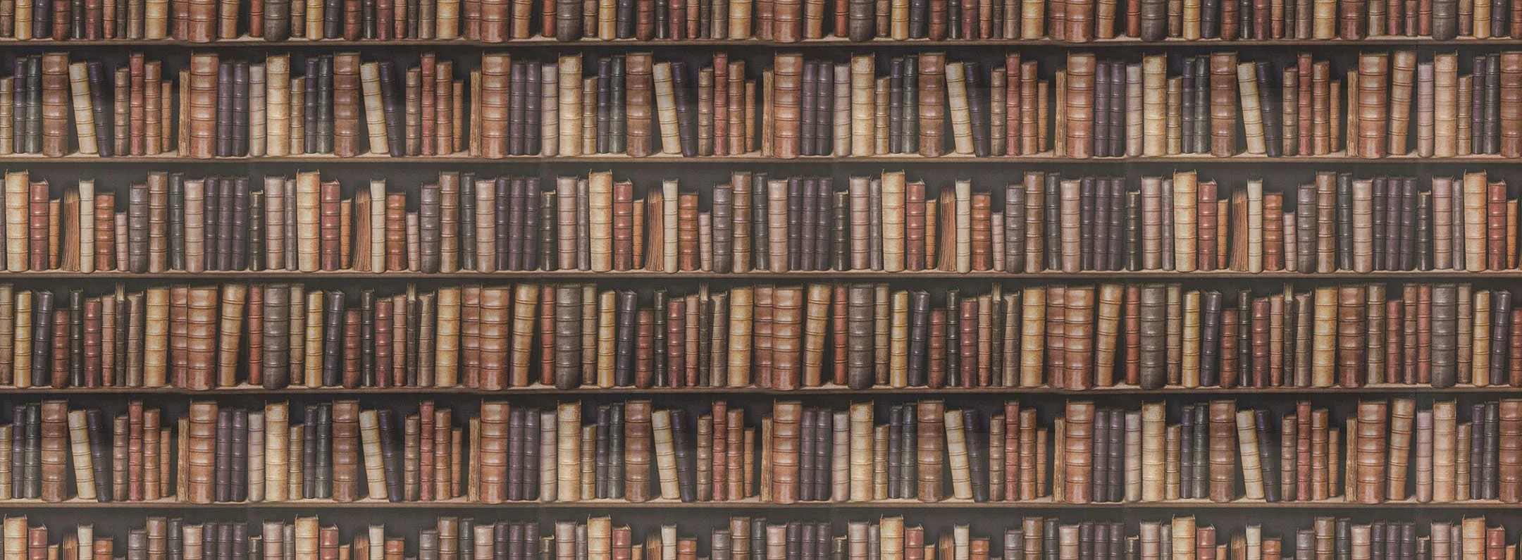 Vintage Library Bookshelf Wallpaper