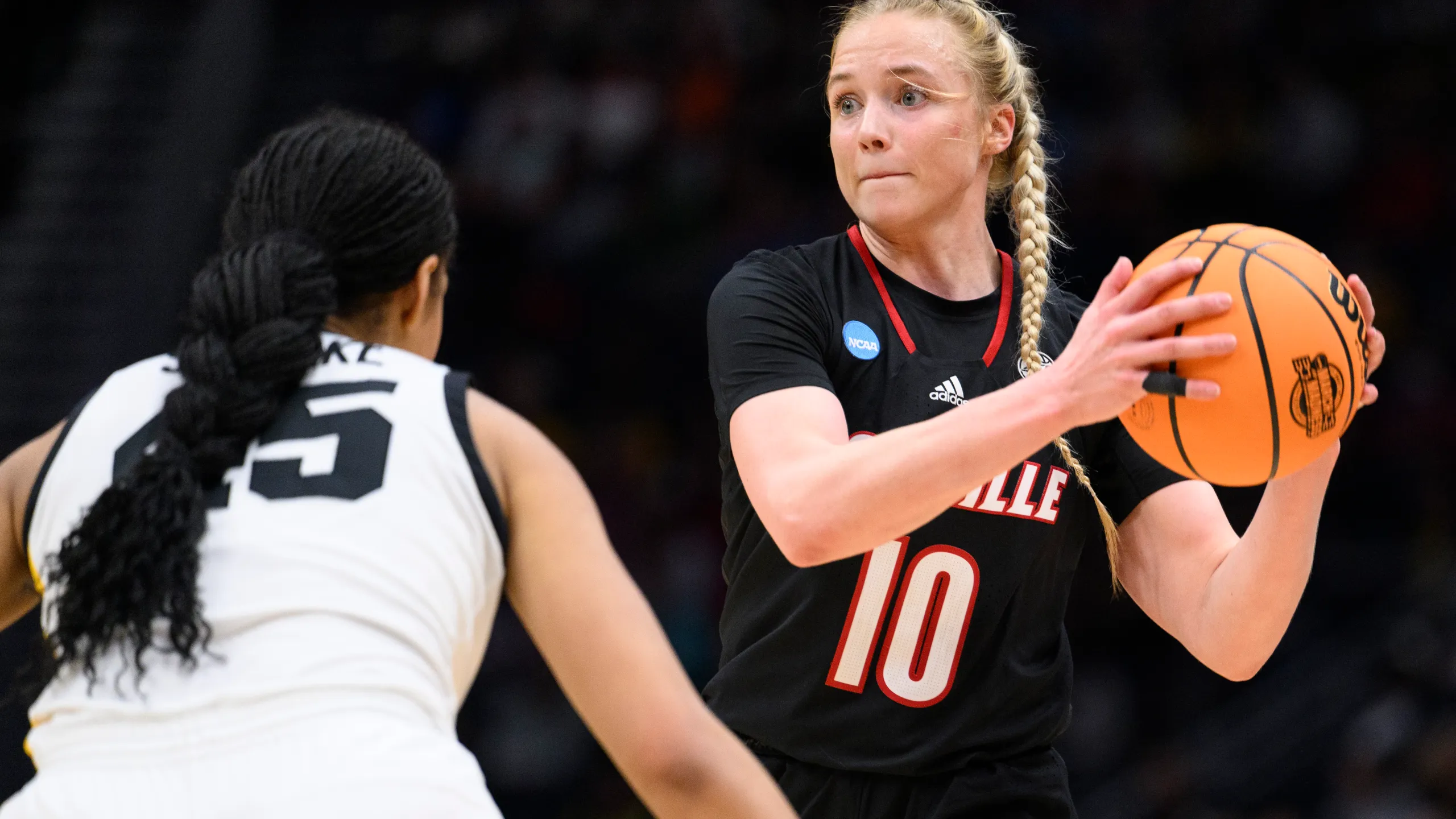 Louisville guard Hailey Van Lith enters