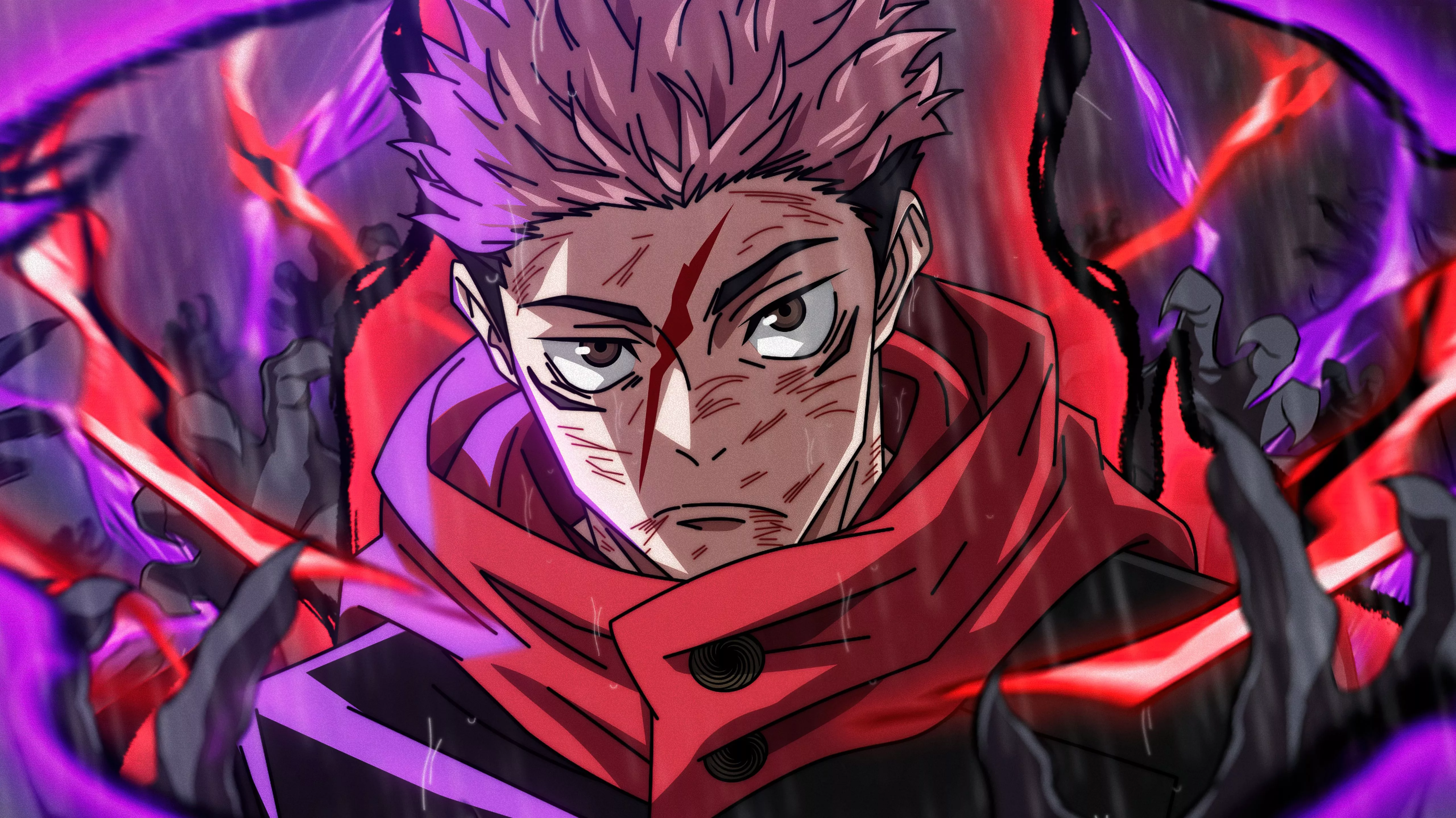 Yuji Itadori Wallpaper 4K, Fan Art, Jujutsu Kaisen, 5K