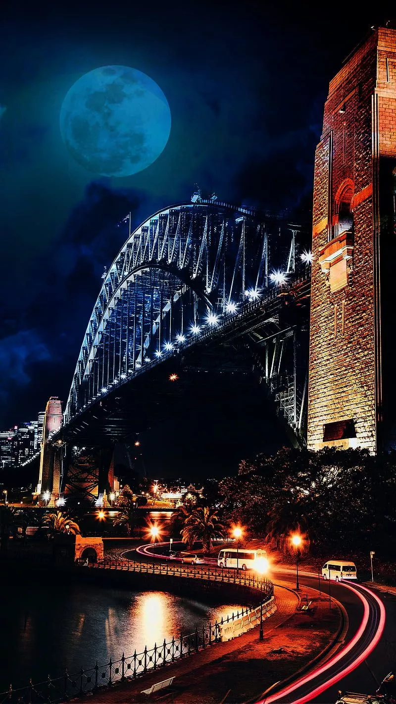 Sydney Harbour, sydney, bridge, night