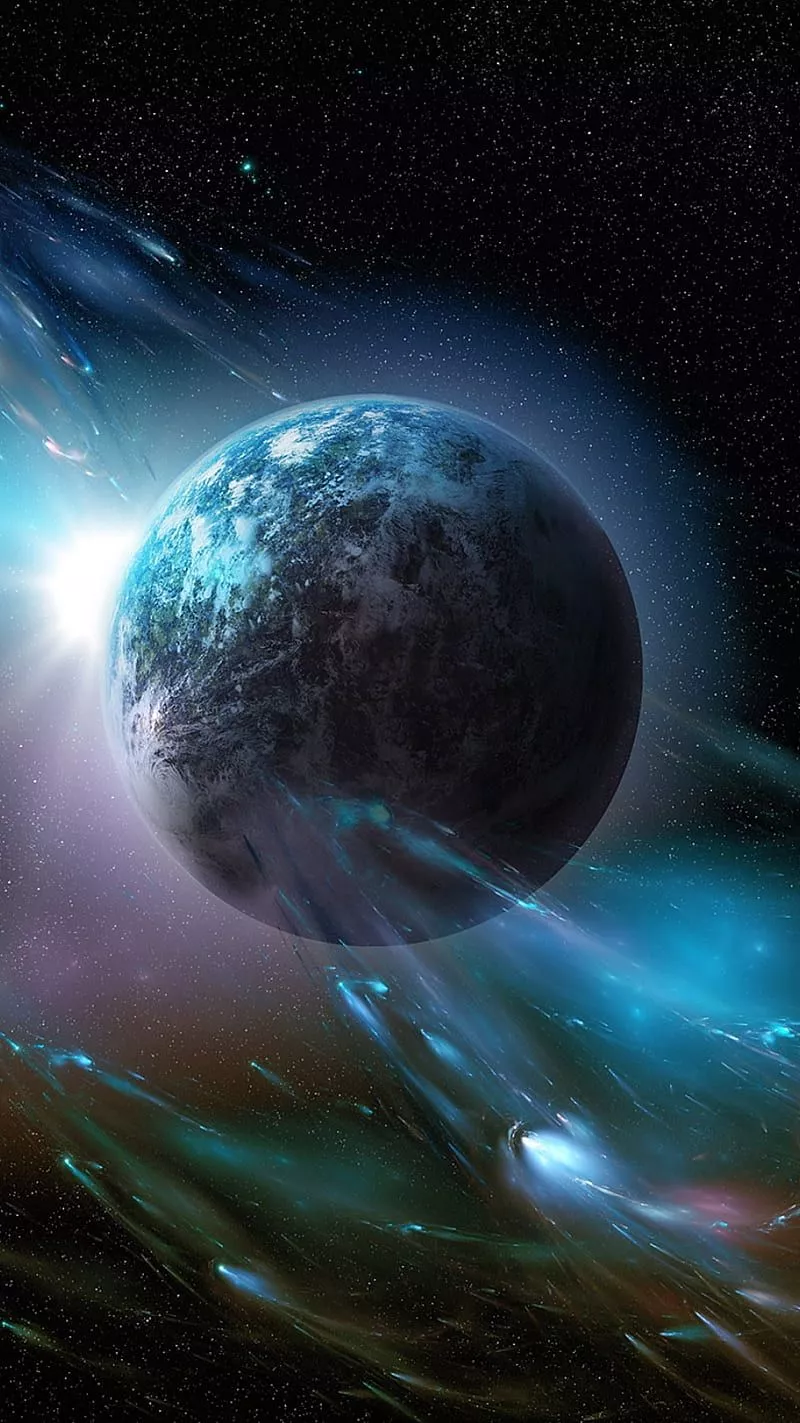 Planet, galaxy, nebula, night, night sky, sky, star, starry, stars, HD phone wallpaper