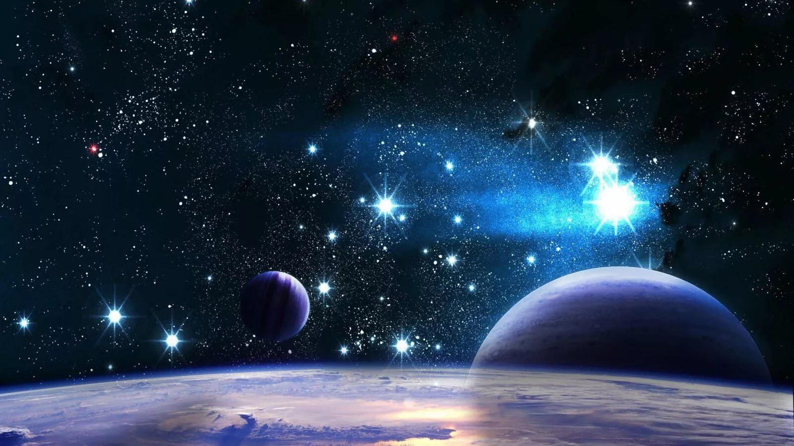 Sky Universe Planet Stars Light Orbits HD Wallpaper