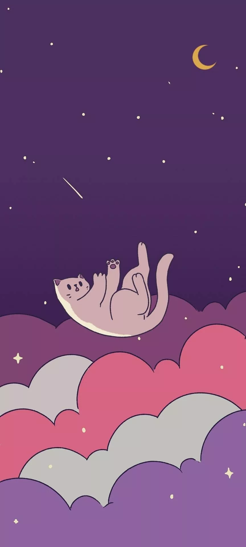 Aesthetic Falling Cat For iPhone