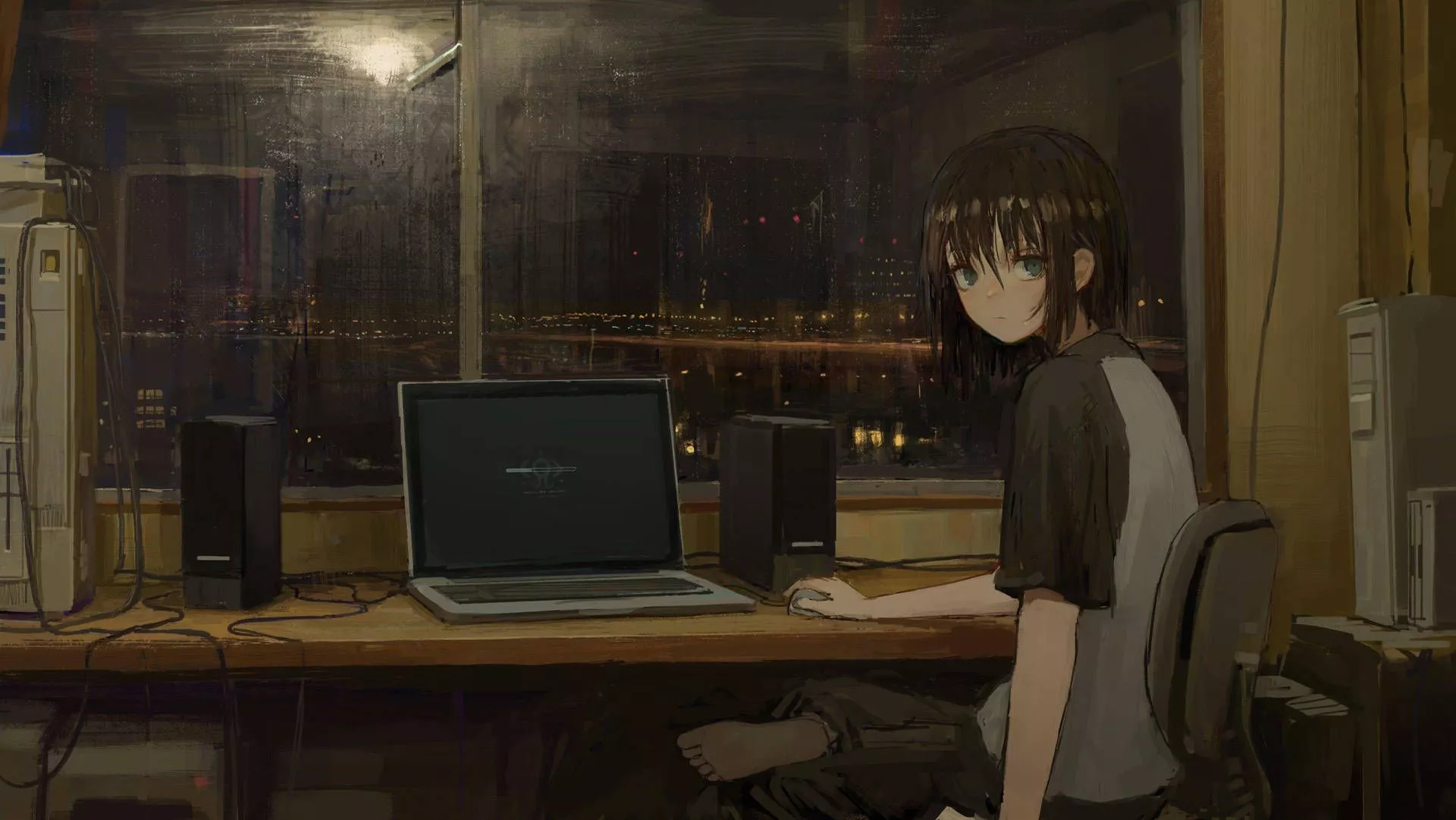 Sad Girl Aesthetic Anime Girl By Desk