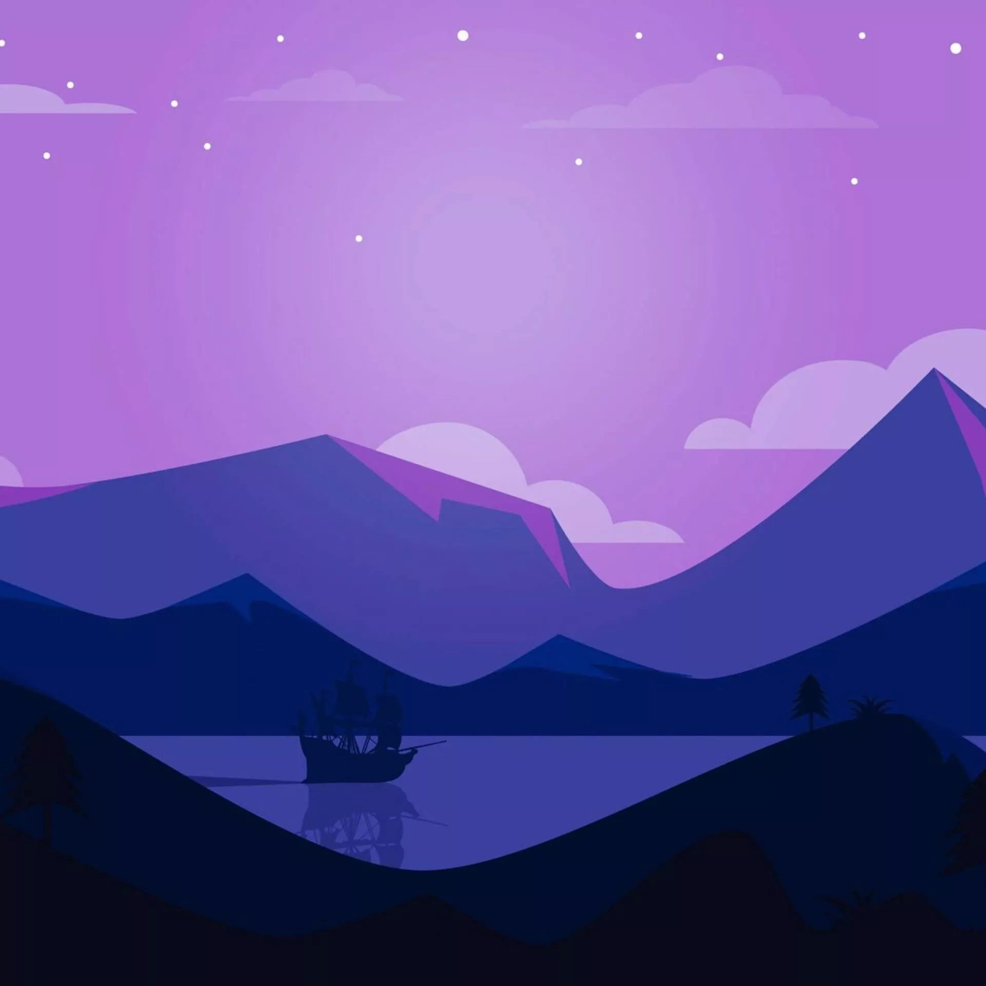 Best iPad Purple Lake Wallpaper