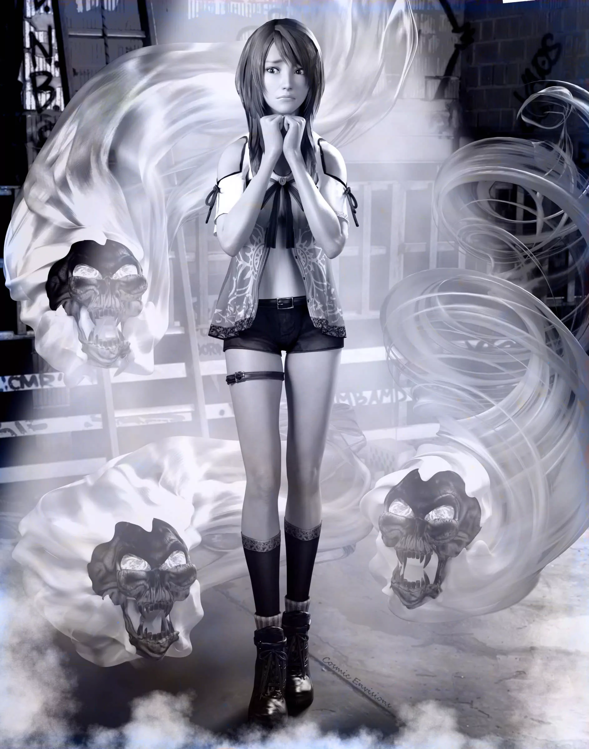 Yuri Kozukata 3D Render, Digital Art