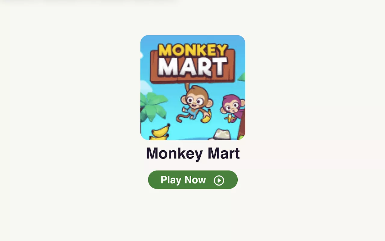 Monkey Mart Web Store