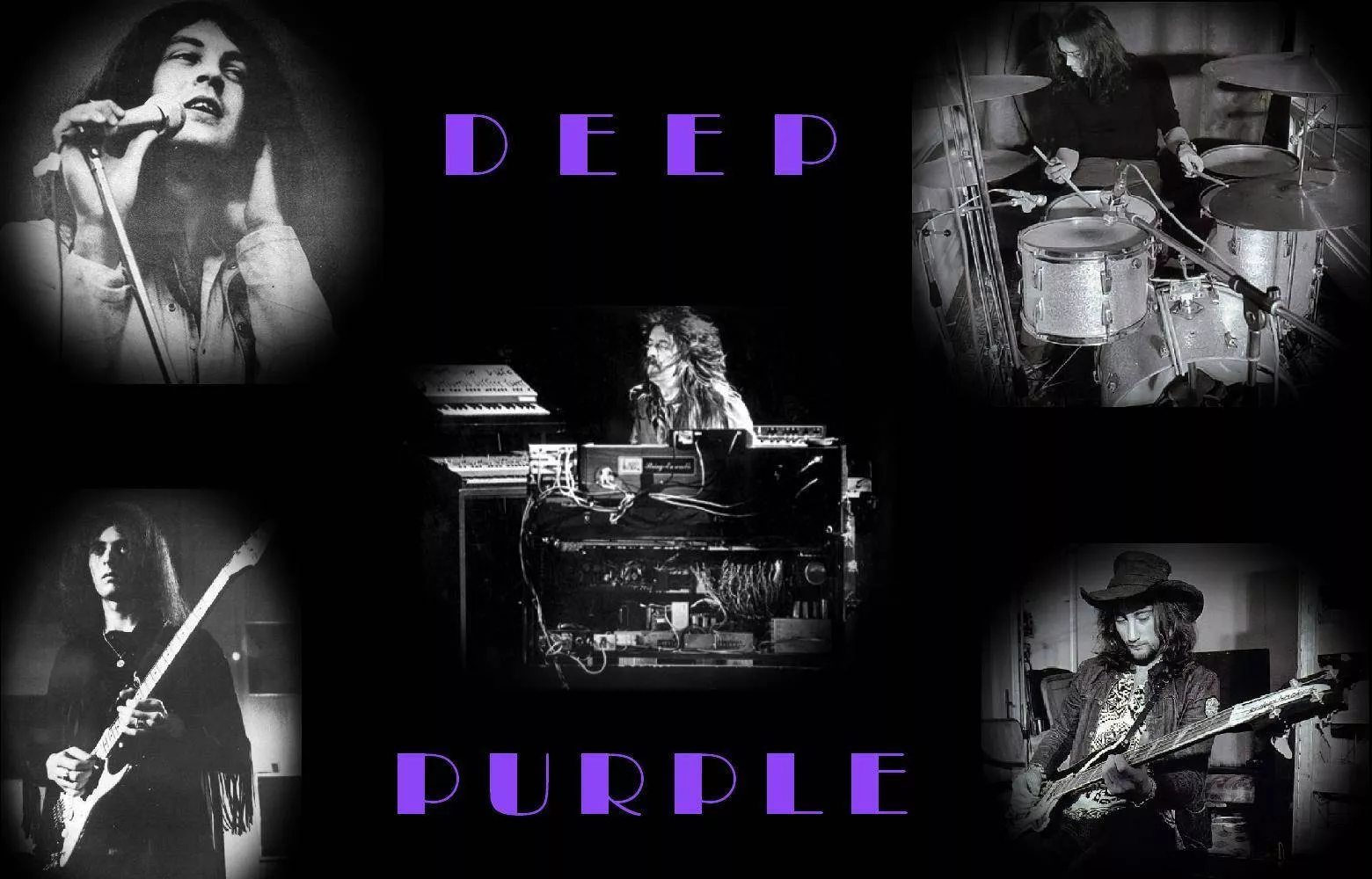 English Rock Band Deep Purple Black