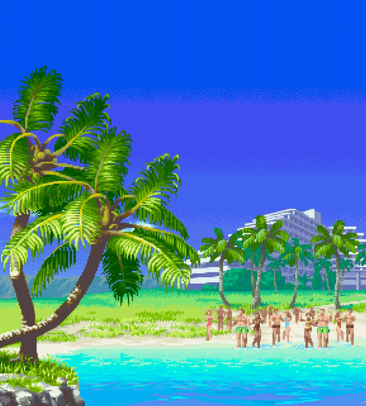 Pixel Beach Wallpaper