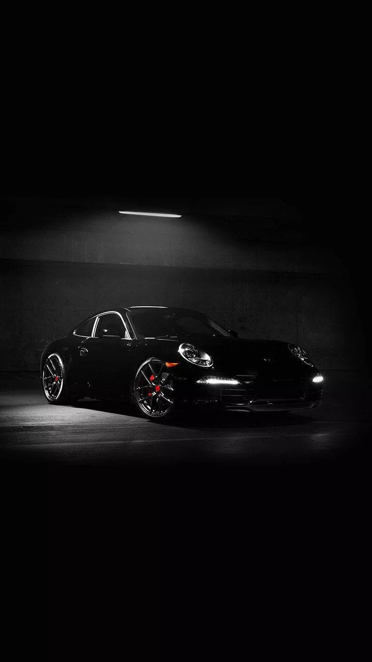 Porsche 911 Black Car iPhone