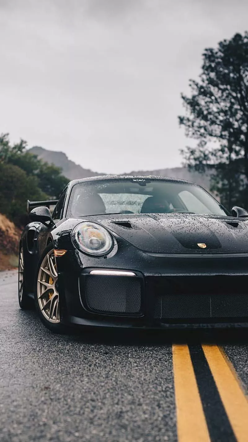 Black Porsche, gt3, car, supercar