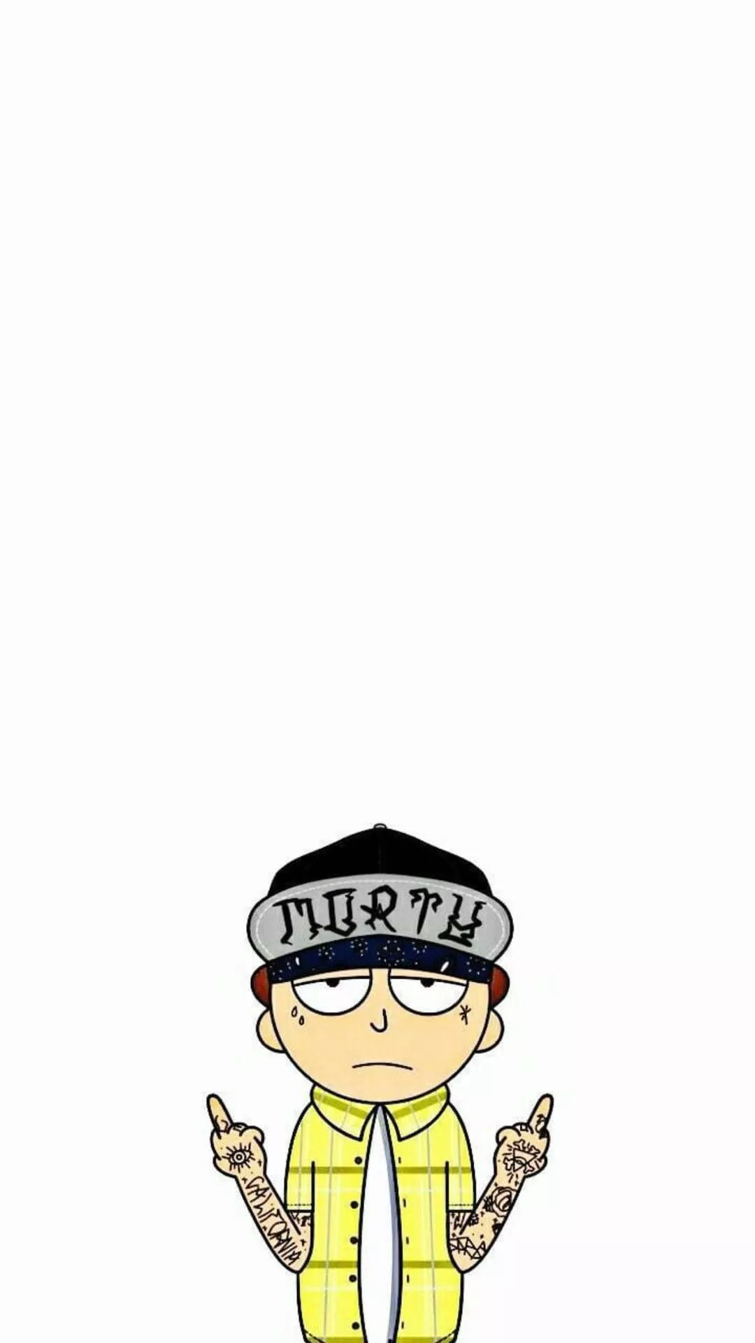 Morty Smith Gangster Cartoon Wallpaper