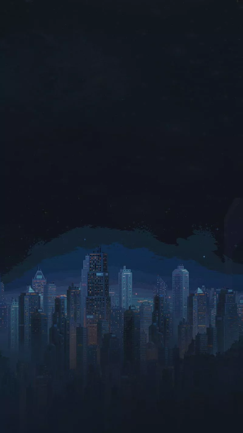 Pixel art, pretty, night, dark, HD
