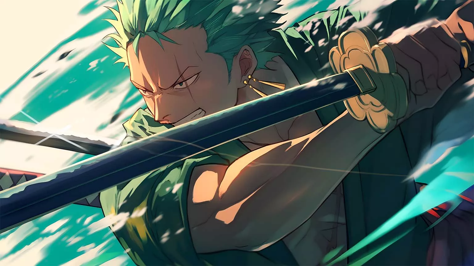 Zoro One Piece Sword Strike Desktop