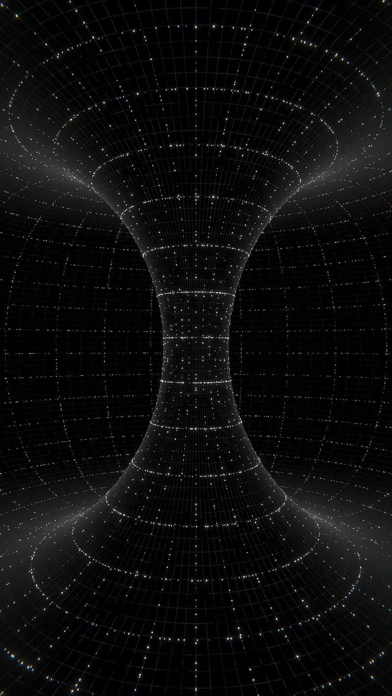 Dimension, amoled, black and white, dark, higgsas, quantum, space, wormhole, HD phone wallpaper