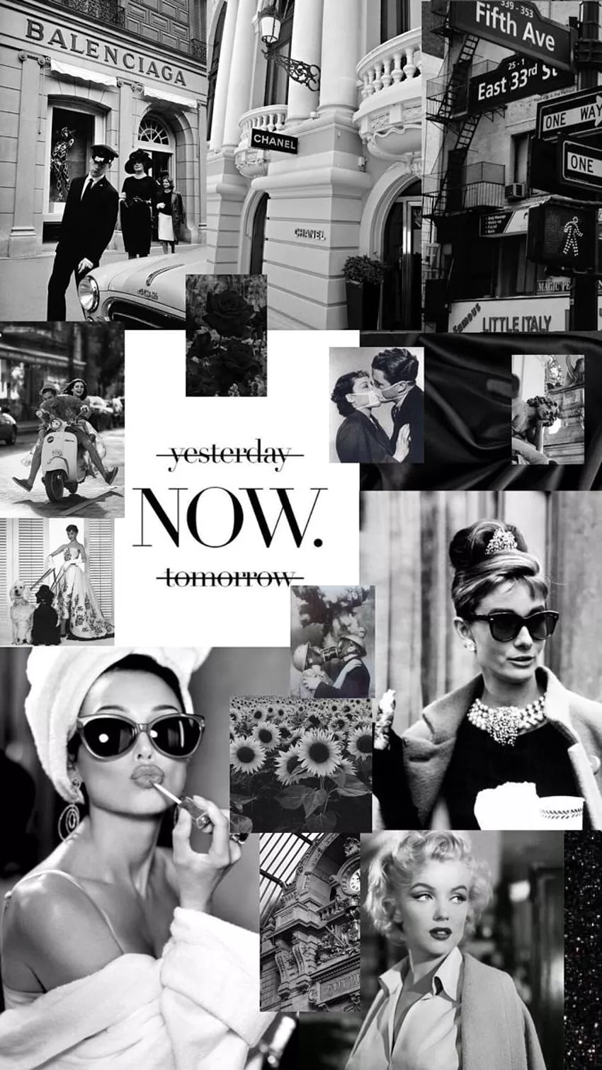 Colagem/. Black and white iphone