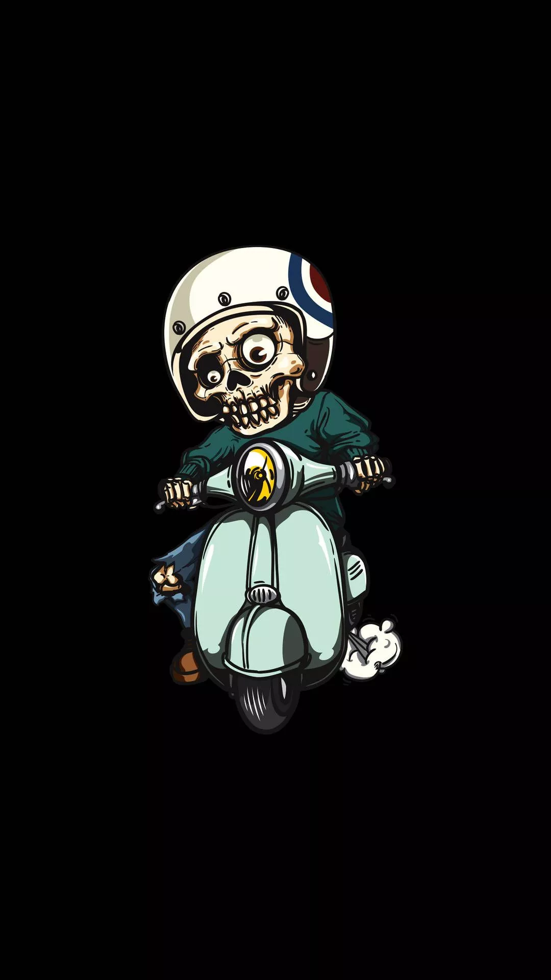 Skeleton On Scooter HD Tattoo Wallpaper