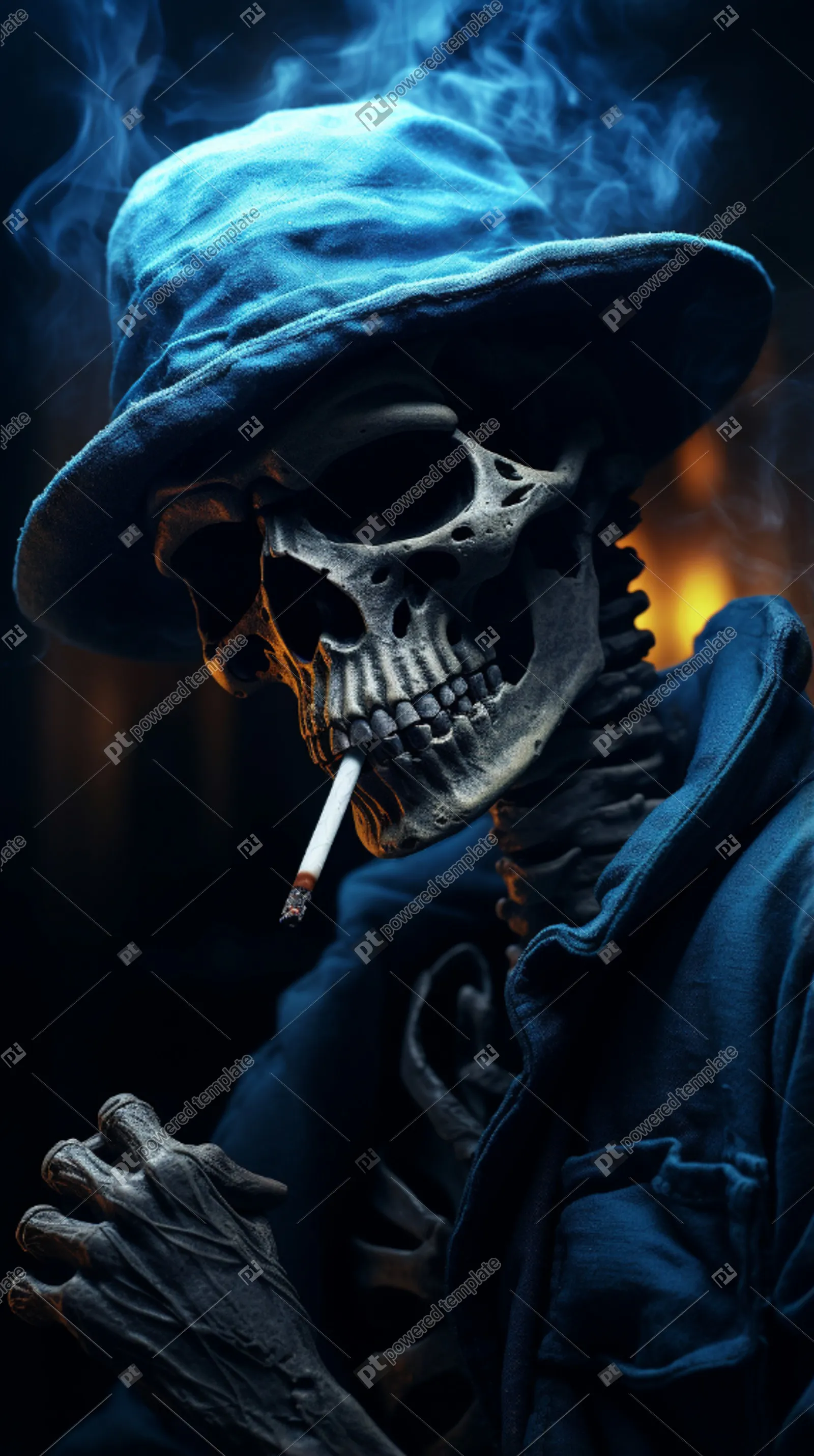 Meticulously Detailed Cartoon Skeleton