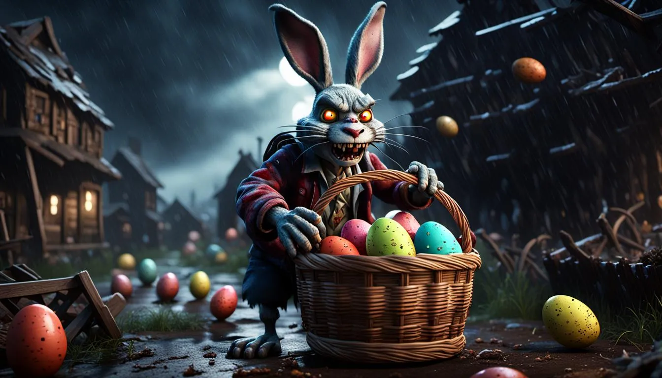 Zombie Bugs Bunny holding