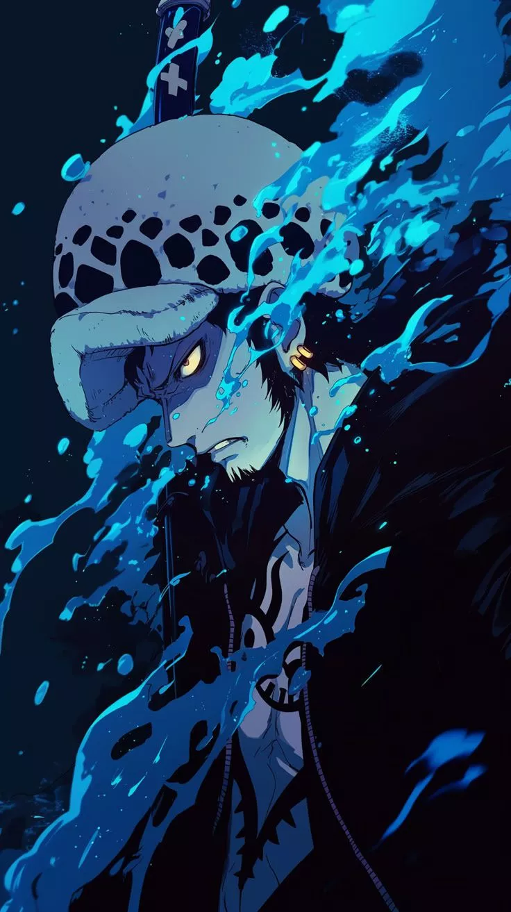 TRAFALGAR LAW RAGE FLAMES MODE