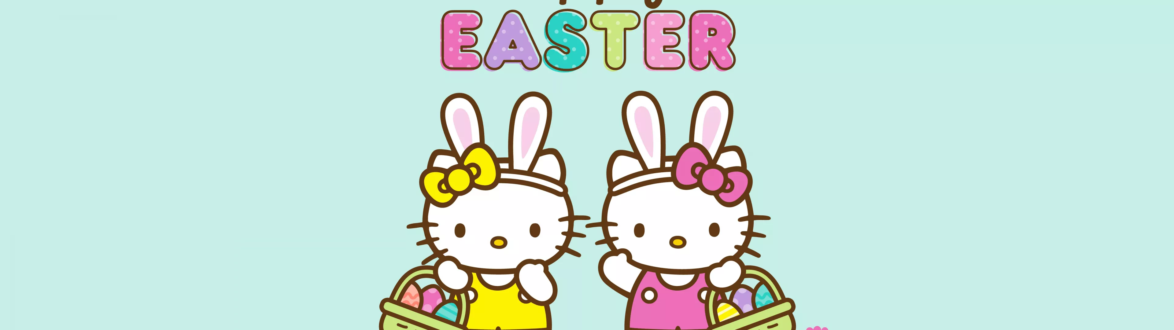 Happy Easter Wallpaper 4K, Cute hello