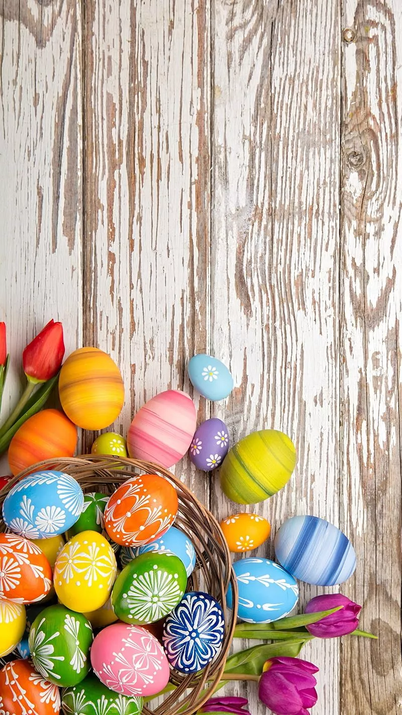 Happy EASTER, basket, christ, colorful
