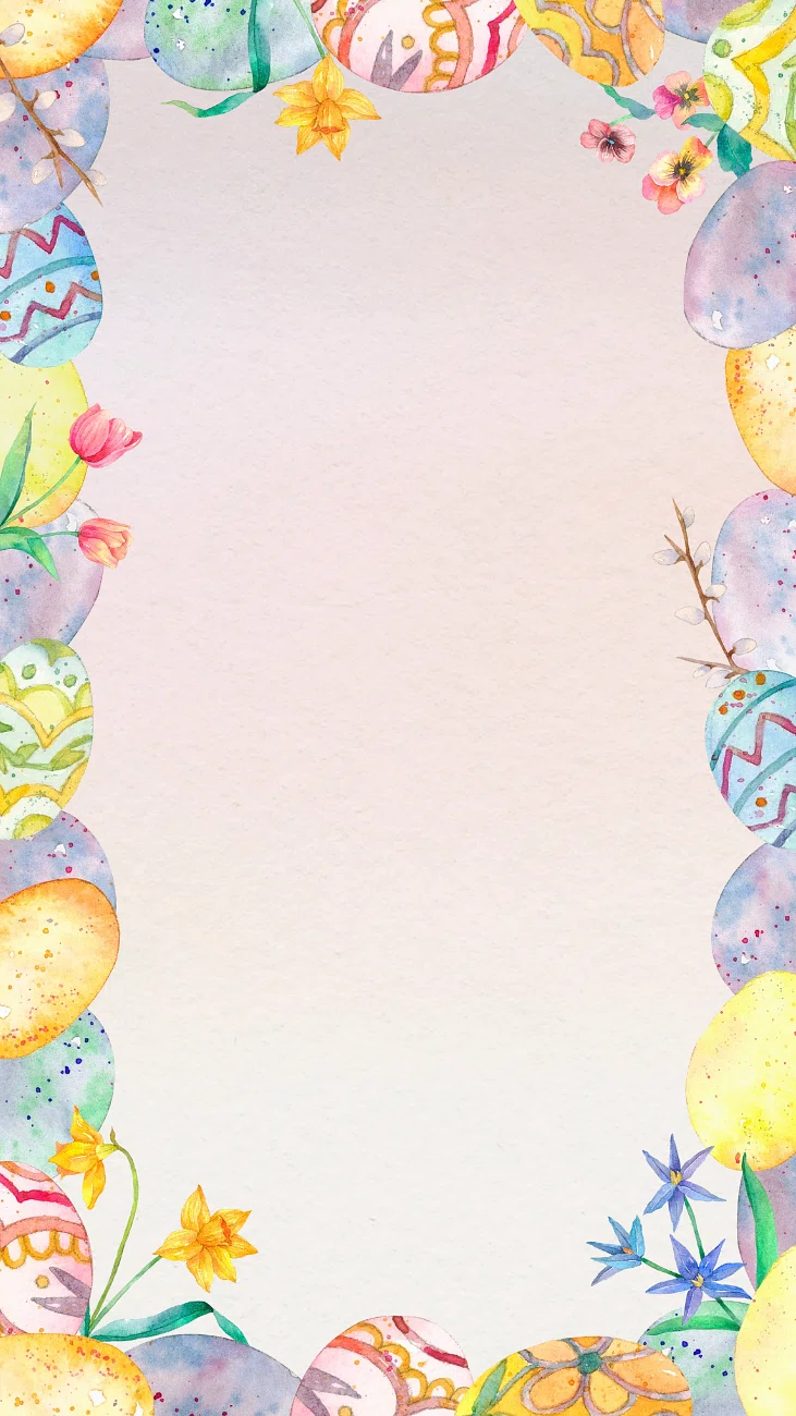 Easter eggs frame iPhone wallpaper