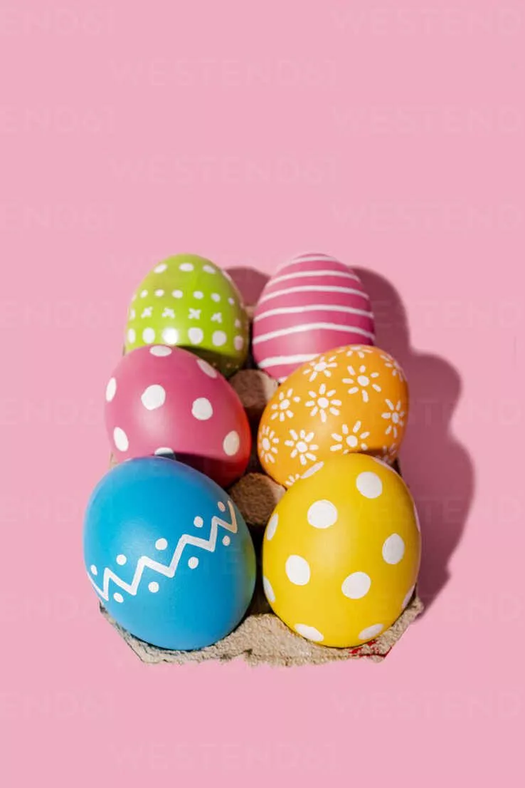 design and hand colored Easter eggs