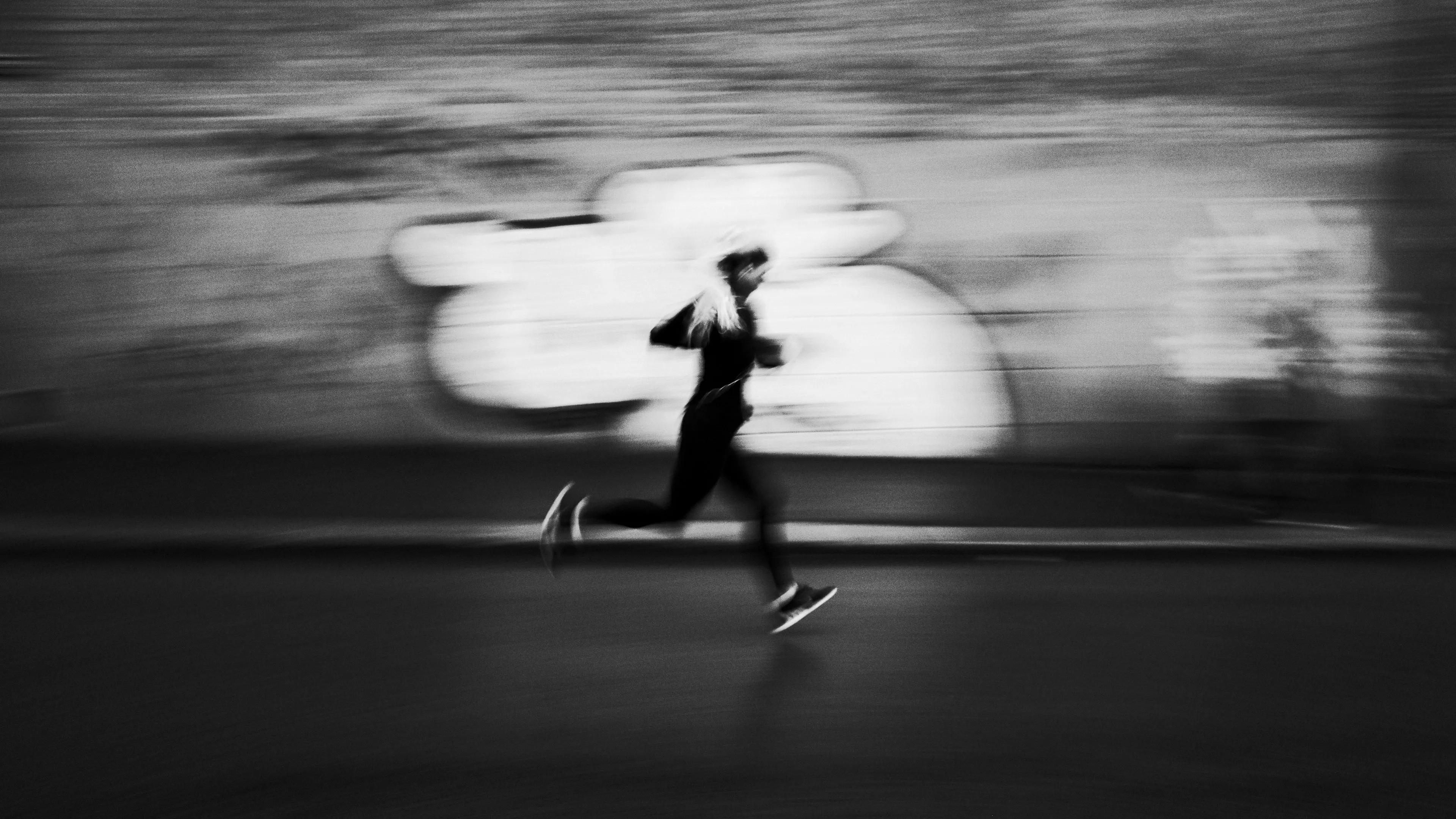 running, bw, athlete, outlines, speed