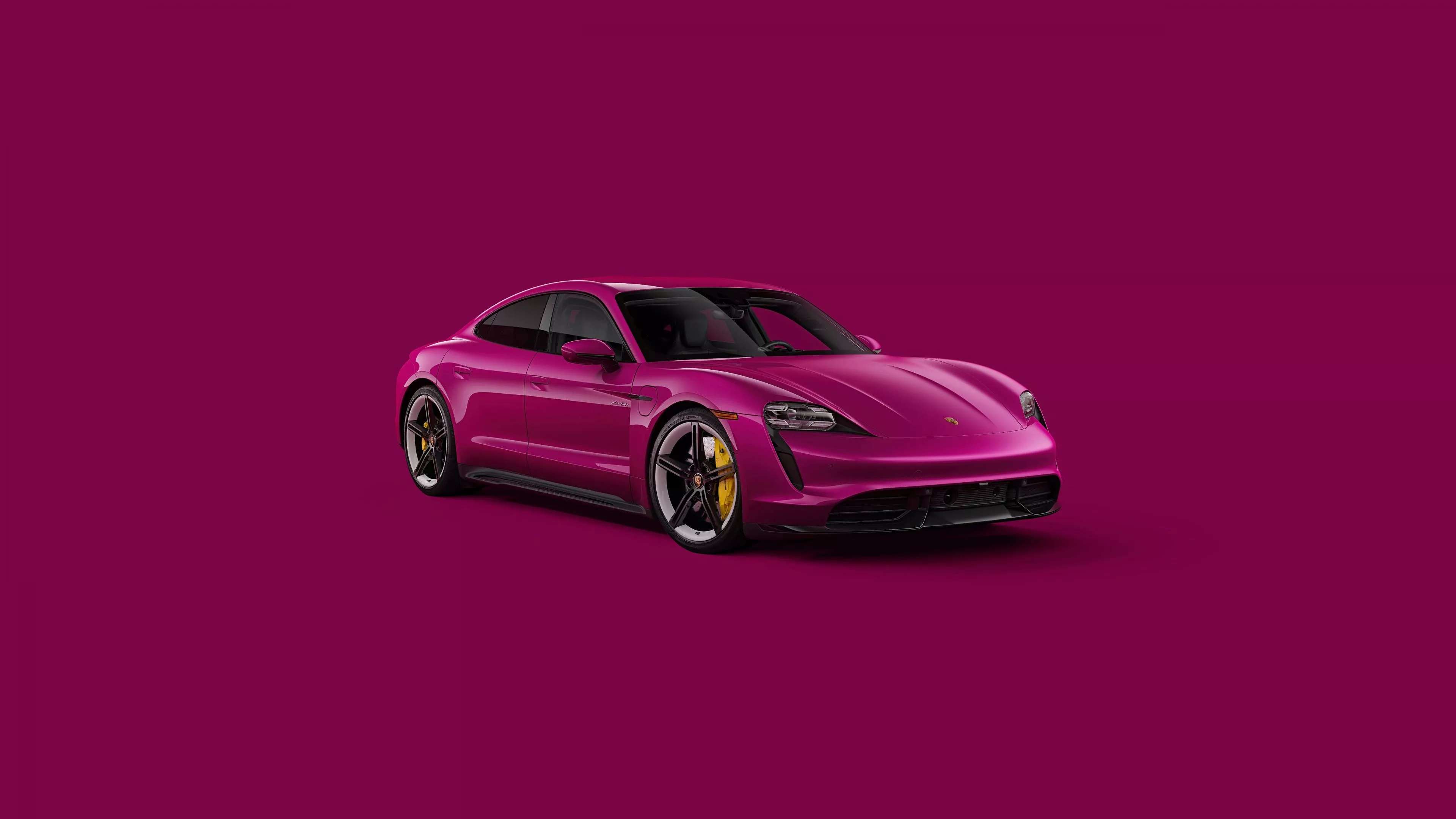 Porsche Taycan Wallpaper 4K, Magenta