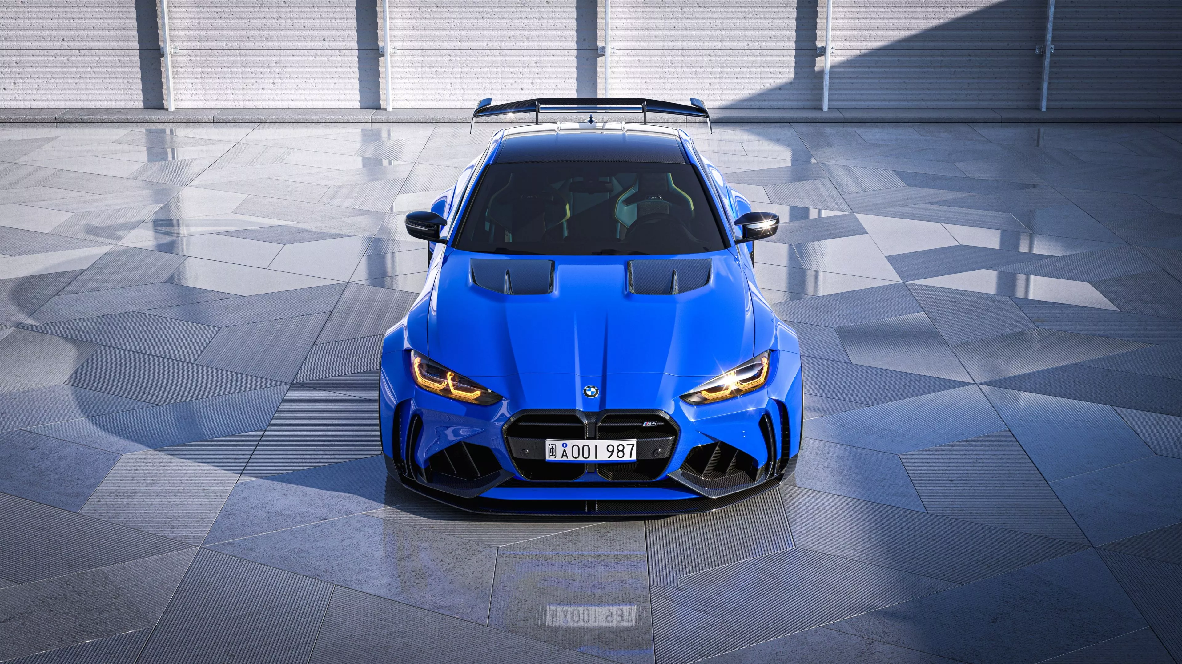 Blue Wallpaper 4K, BMW M4 Competition, 5K